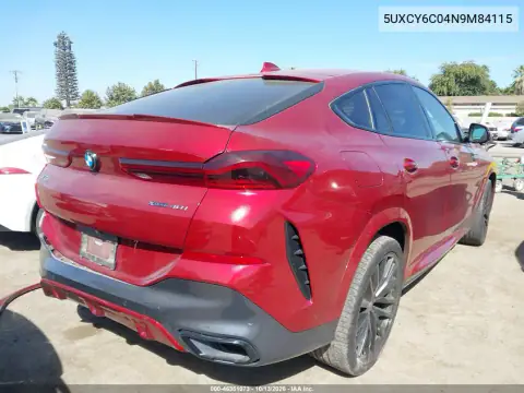 5UXCY6C04N9M84115 — 2022 BMW X6, фото 5 с аукциона IAAI, Боковая часть
