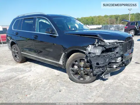 5UX23EM03P9R02265 — 2023 BMW X7, Передняя часть, фото до ремонта