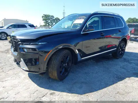 5UX23EM03P9R02265 — 2023 BMW X7, фото 2 с аукциона IAAI, Передняя часть