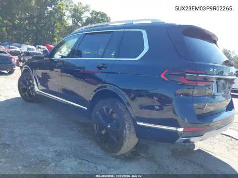 5UX23EM03P9R02265 — 2023 BMW X7, фото 3 с аукциона IAAI, Передняя часть