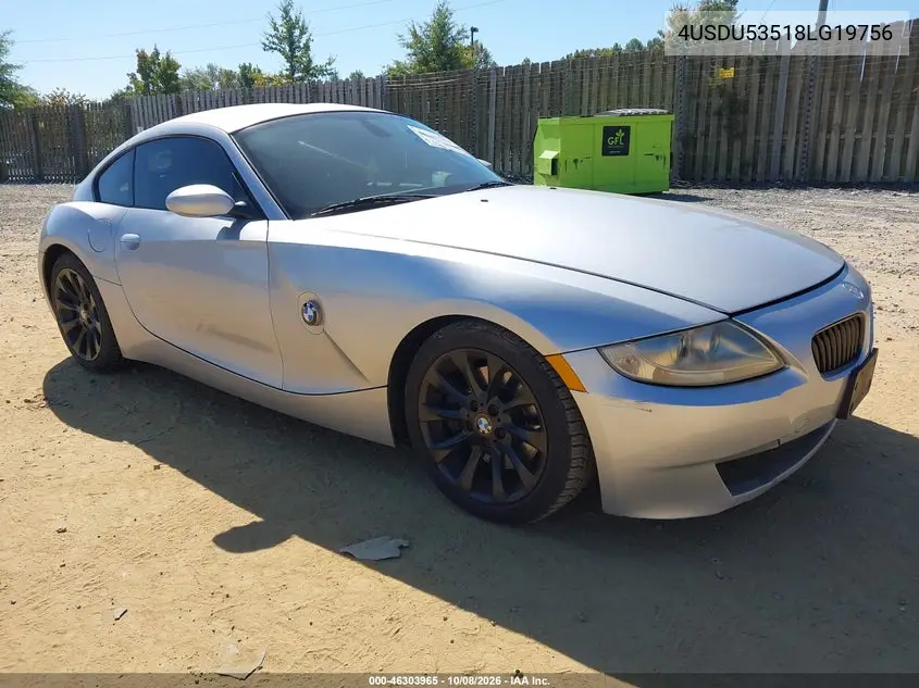 2008 BMW Z4 3.0Si VIN 4USDU53518LG19756 фото 1
