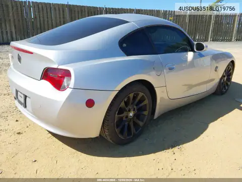 2008 BMW Z4 3.0Si VIN 4USDU53518LG19756 фото 4