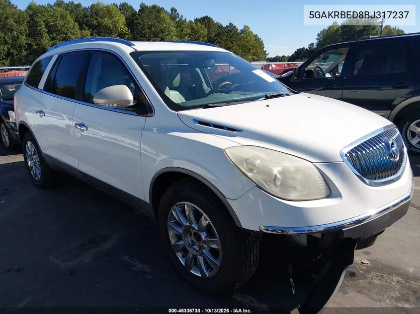 5GAKRBED8BJ317237 — 2011 Buick Enclave, фото 2 с аукциона IAAI, Передняя часть