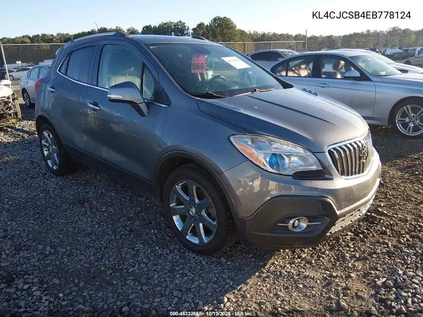 2014 Buick Encore Leather VIN KL4CJCSB4EB778124 фото 1
