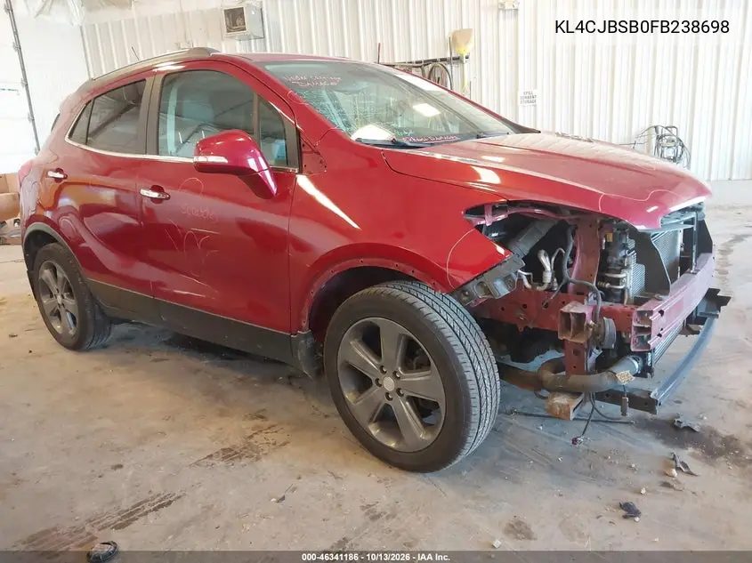 KL4CJBSB0FB238698 — 2015 Buick Encore, фото 2 с аукциона IAAI, Передняя часть