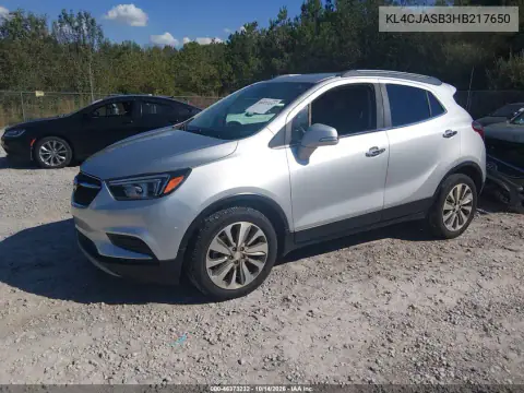 KL4CJASB3HB217650 — 2017 Buick Encore, фото 3 с аукциона IAAI, Естественный износ
