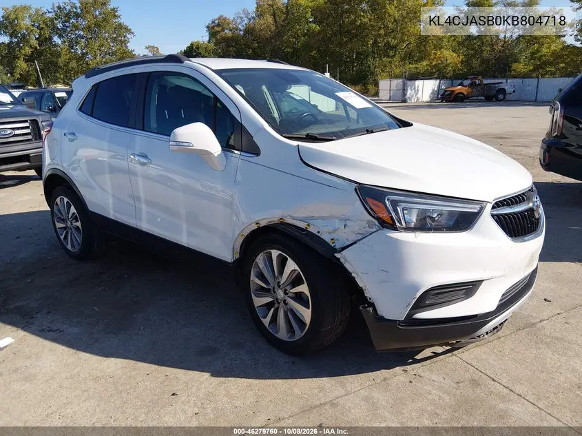 2019 Buick Encore Fwd Preferred VIN KL4CJASB0KB804718 фото 2