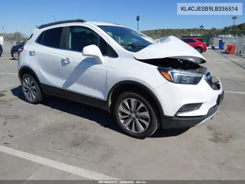 KL4CJESB9LB336514 — 2020 Buick Encore, Передний левый, фото до ремонта