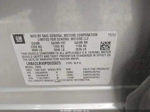 2023 Buick Envision Preferred Fwd VIN LRBAZLR49PD055825 фото 9