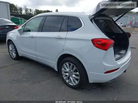 LRBFX3SX0KD005534 — 2019 Buick Envision, фото 4 с аукциона IAAI, Передняя часть