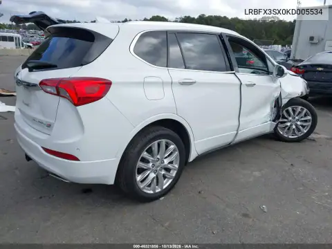 LRBFX3SX0KD005534 — 2019 Buick Envision, фото 5 с аукциона IAAI, Передняя часть