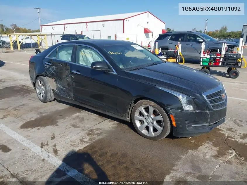 1G6AG5RX4G0191092 — 2016 Cadillac ATS, фото 2 с аукциона IAAI, Боковая часть