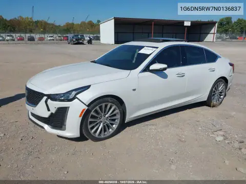 2022 Cadillac Ct5 Premium Luxury VIN 1G6DN5RW7N0136837 фото 3