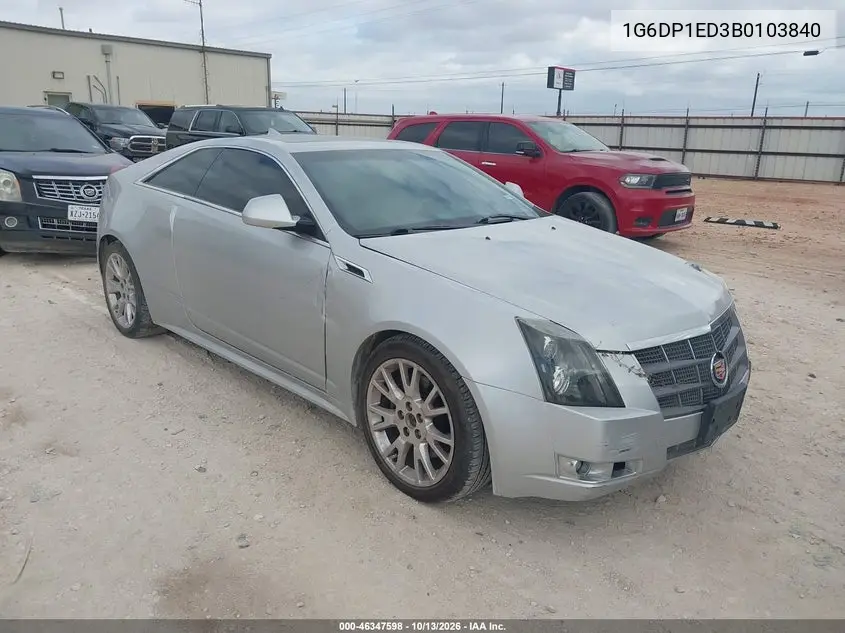 1G6DP1ED3B0103840 — 2011 Cadillac CTS, фото 2 с аукциона IAAI 15.10.2026, Возвращение во владение