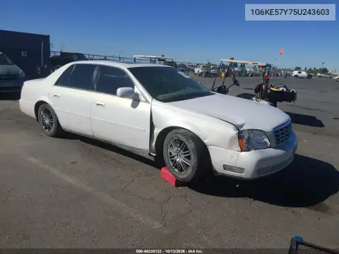 1G6KE57Y75U243603 — 2005 Cadillac De Ville, Передняя часть, фото до ремонта