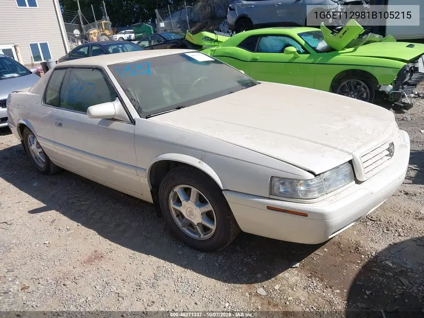 2001 Cadillac Eldorado Etc VIN 1G6ET12981B105215 фото 1