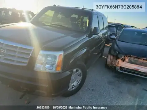 3GYFK66N73G205884 — 2003 Cadillac Escalade, Град, фото до ремонта