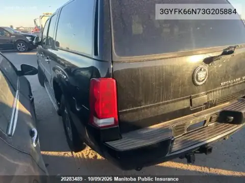 2003 Cadillac Escalade Esv VIN 3GYFK66N73G205884 фото 2