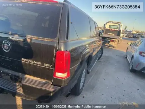 2003 Cadillac Escalade Esv VIN 3GYFK66N73G205884 фото 3