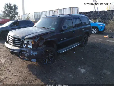 2005 Cadillac Escalade Standard VIN 1GYEK63N95R172387 фото 2