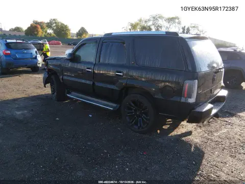 2005 Cadillac Escalade Standard VIN 1GYEK63N95R172387 фото 3