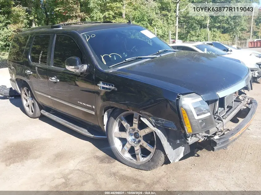 2007 Cadillac Escalade Standard VIN 1GYFK63877R119043 фото 2