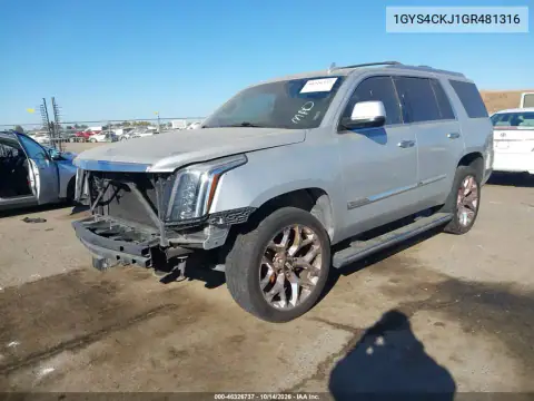 1GYS4CKJ1GR481316 — 2016 Cadillac Escalade, фото 2 с аукциона IAAI, Передняя часть