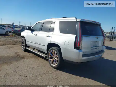 1GYS4CKJ1GR481316 — 2016 Cadillac Escalade, фото 3 с аукциона IAAI, Передняя часть