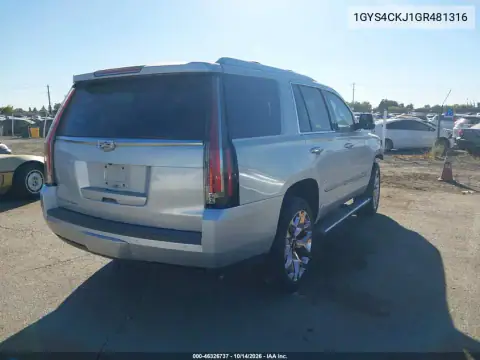 1GYS4CKJ1GR481316 — 2016 Cadillac Escalade, фото 4 с аукциона IAAI, Передняя часть