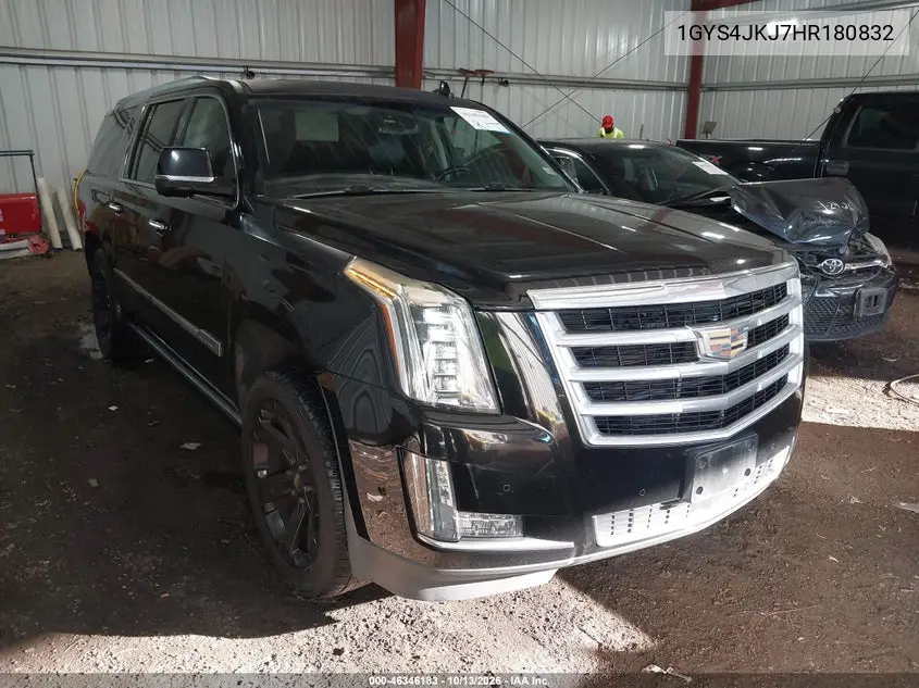 1GYS4JKJ7HR180832 — 2017 Cadillac Escalade, фото 2 с аукциона IAAI, Сзади слева
