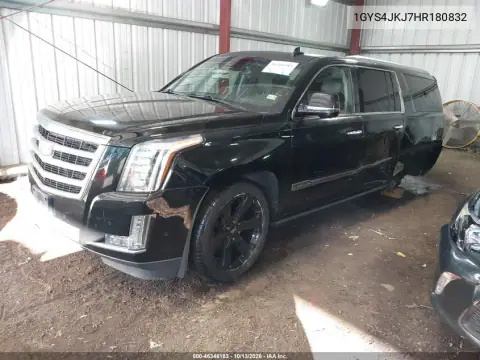 1GYS4JKJ7HR180832 — 2017 Cadillac Escalade, фото 3 с аукциона IAAI, Сзади слева