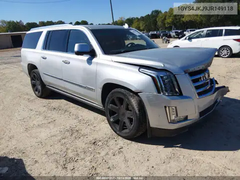 1GYS4JKJ9JR149118 — 2018 Cadillac Escalade, Передняя часть, фото до ремонта
