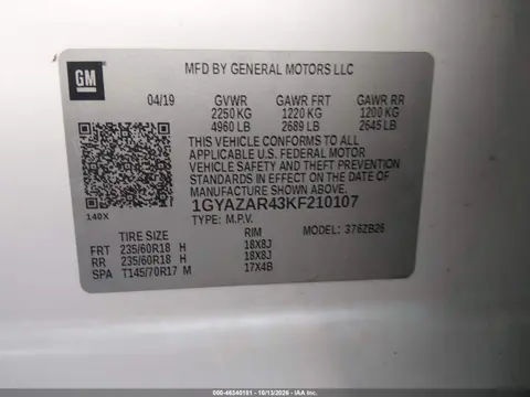 2019 Cadillac Xt4 Luxury VIN 1GYAZAR43KF210107 фото 10