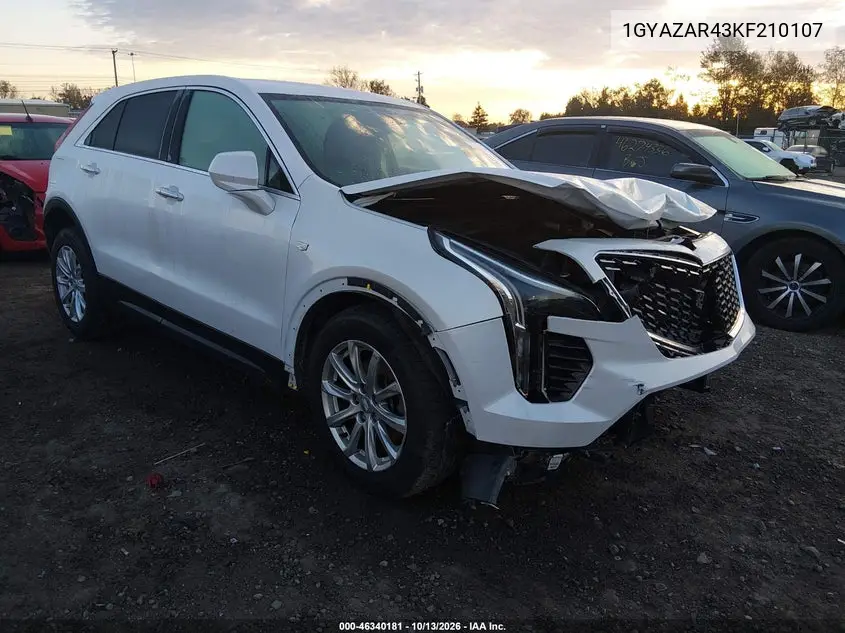 2019 Cadillac Xt4 Luxury VIN 1GYAZAR43KF210107 фото 2