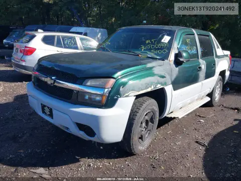 2002 Chevrolet Avalanche 1500 VIN 3GNEK13T92G241492 фото 2