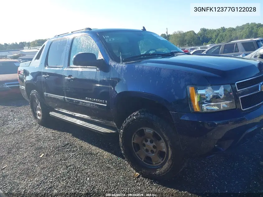 2007 Chevrolet Avalanche Lt W/3Lt VIN 3GNFK12377G122028 фото 2
