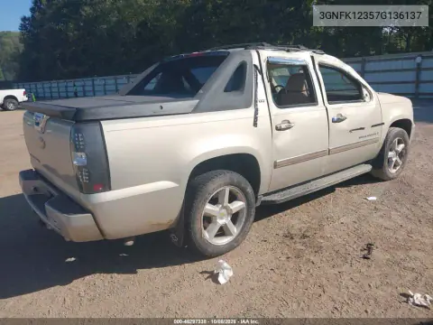 2007 Chevrolet Avalanche 1500 Ltz VIN 3GNFK12357G136137 фото 5