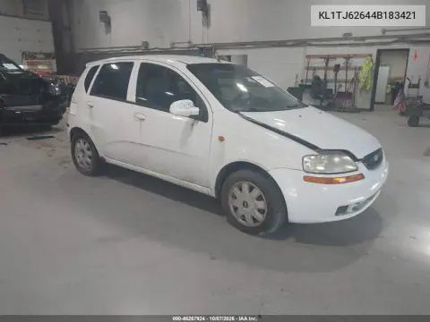 2004 Chevrolet Aveo Ls VIN KL1TJ62644B183421 фото 2