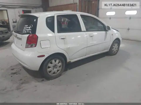 2004 Chevrolet Aveo Ls VIN KL1TJ62644B183421 фото 5