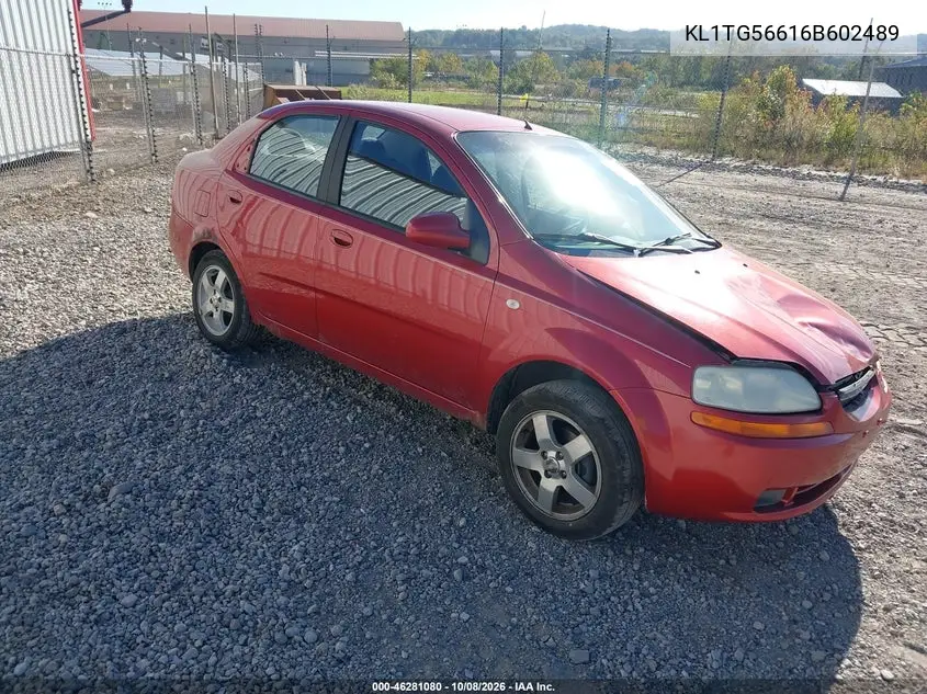 2006 Chevrolet Aveo Lt VIN KL1TG56616B602489 фото 2
