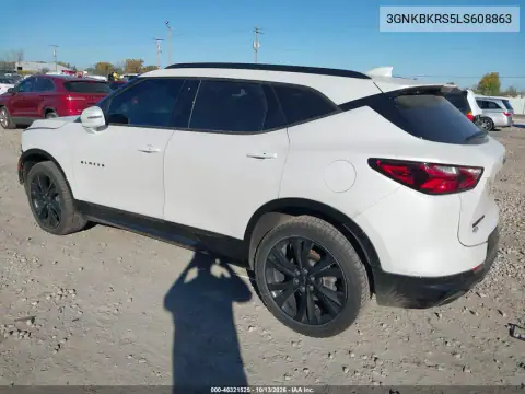 3GNKBKRS5LS608863 — 2020 Chevrolet Blazer, фото 3 с аукциона IAAI, Передняя часть