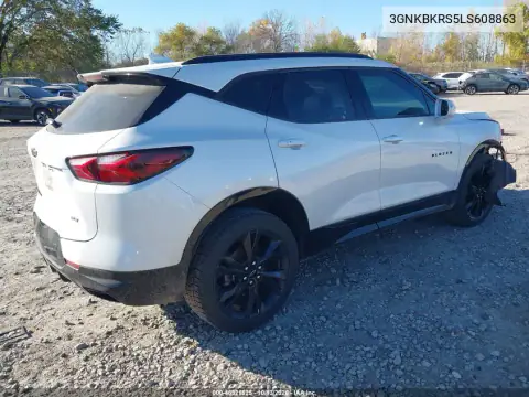 3GNKBKRS5LS608863 — 2020 Chevrolet Blazer, фото 4 с аукциона IAAI, Передняя часть