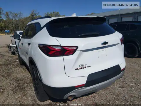 3GNKBHR44NS204105 — 2022 Chevrolet Blazer, фото 3 с аукциона IAAI, Передняя часть