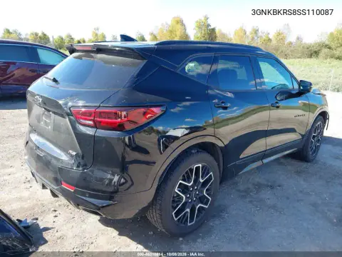 2025 Chevrolet Blazer Awd Rs VIN 3GNKBKRS8SS110087 фото 4