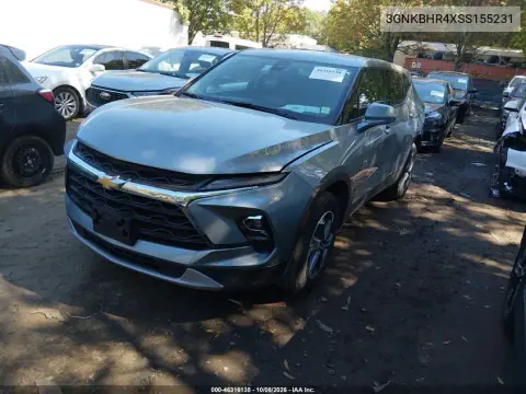 2025 Chevrolet Blazer Awd 2Lt VIN 3GNKBHR4XSS155231 фото 3