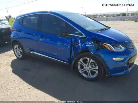 1G1FW6S00K4112651 — 2019 Chevrolet Bolt, Передняя часть, фото до ремонта