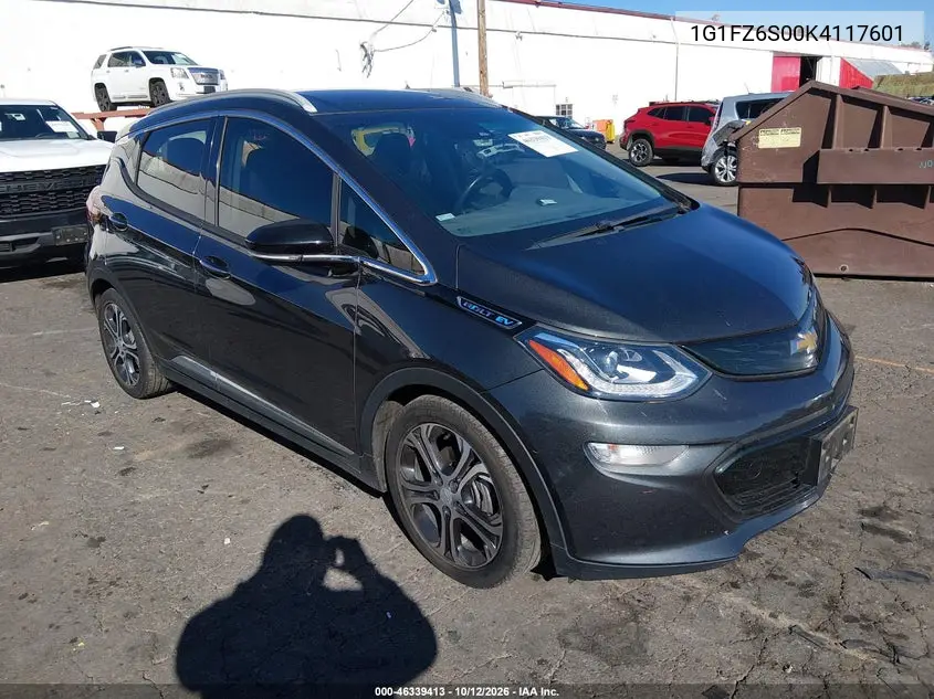 2019 Chevrolet Bolt Ev Premier VIN 1G1FZ6S00K4117601 фото 1