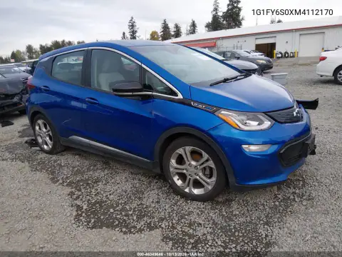 1G1FY6S0XM4112170 — 2021 Chevrolet Bolt, Передний левый, фото до ремонта