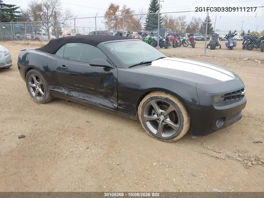 2013 Chevrolet Camaro Lt VIN 2G1FC3D33D9111217 фото 2
