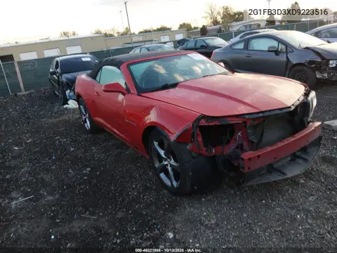 2G1FB3D3XD9223516 — 2013 Chevrolet Camaro, Передняя часть, фото до ремонта